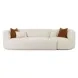 Fickle Cream Boucle 2 Piece Modular LAF 112" Sofa