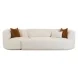 Fickle Cream Boucle 2 Piece Modular RAF 112" Sofa