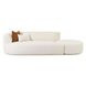 Fickle Cream Boucle 2 Piece Chaise Modular LAF 112" Sofa