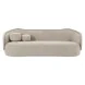 Circe Taupe Textured Velvet 93" Sofa