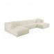 Tarra Cream Performance Fabric 4 Piece Modular Oversized Sectional