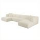 Tarra Cream Performance Fabric 4 Piece Modular Oversized Sectional