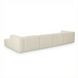 Tarra Cream Performance Fabric 4 Piece Modular Oversized Sectional