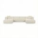 Tarra Cream Performance Fabric 4 Piece Modular Oversized Sectional
