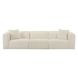 Tarra Fluffy Cream Corduroy Performance Fabric Oversized Modular 118" Sofa