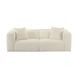 Tarra Fluffy Cream Corduroy Performance Fabric Oversized Modular 86" Loveseat