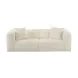 Tarra Fluffy Cream Corduroy Performance Fabric Oversized Modular 86" Loveseat