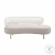 Tischa Cream Boucle and Gray Velvet Sofa