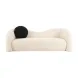Leonie Beige Faux Sherling 84" Sofa