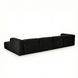 Tarra Black Performance Fabric 4 Piece Modular Oversized Sectional