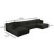 Tarra Black Performance Fabric 4 Piece Modular Oversized Sectional