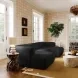 Tarra Black Performance Fabric 4 Piece Modular Oversized Sectional