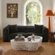 Tarra Black Performance Fabric 86" Loveseat