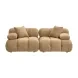 Calliope Cafe Au Lait Performance Velvet Modular 79" Loveseat