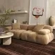 Calliope Cafe Au Lait Performance Velvet Modular 79" Loveseat