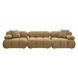 Calliope Cafe Au Lait Performance Velvet Modular 118" Sofa