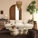 Azalea Cream Velvet 91" Sofa