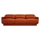 Azalea Rust Orange Velvet 91" Sofa