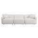 Travie White Sand Performance Corduroy Velvet Modular 112" Sofa