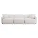 Travie White Sand Performance Corduroy Velvet Modular 112" Sofa