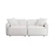 Travie White Sand Performance Corduroy Velvet Modular 78" Loveseat
