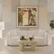 Travie White Sand Performance Corduroy Velvet Modular 78" Loveseat