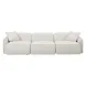 Travie Sand Upcycled Linen Modular 112" Sofa