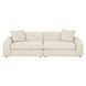 Kourtney Cream Faux Mohair 100" Sofa