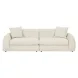 Kourtney Cream Faux Mohair 100" Sofa