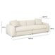 Kourtney Cream Faux Mohair 100" Sofa