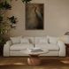 Kourtney Cream Faux Mohair 100" Sofa