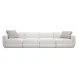 Perry Cream Chenille Modular Long 124" Sofa