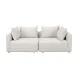 Hangover Cream Heavy Textured Fabric 81" Loveseat