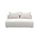 Hangover Cream Heavy Textured Fabric Modular 64" Loveseat