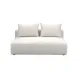 Hangover Cream Heavy Textured Fabric Modular 64" Loveseat