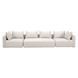 Hangover Cream Heavy Textured Fabric Long 143" Sofa