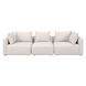 Hangover Cream Heavy Textured Fabric 112" Sofa