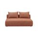Hangover Sedona Red Textured Fabric Modular 64" Loveseat