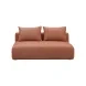 Hangover Sedona Red Textured Fabric Modular 64" Loveseat