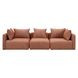 Hangover Sedona Red Textured Fabric 112" Sofa