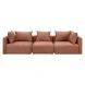 Hangover Sedona Red Textured Fabric 112" Sofa