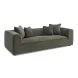 Tristine Olive Green Upcycled Basketweave 96" Sofa