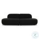 Broohah Black Boucle 95" Modular Sofa