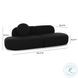 Broohah Black Boucle 95" Modular Sofa