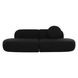 Broohah Black Boucle Modular 95" Sofa