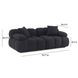 Calliope Black 79" Modular Loveseat