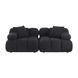 Calliope Black Modular 79" Loveseat