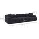Calliope Black 118" Modular Sofa
