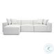 Mindy Cream Chenille Basketweave 116" Modular Sectional
