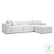 Mindy Cream Chenille Basketweave 116" Modular Sectional